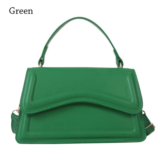 New Fashion Sling Shoulder Bag Trend PU Leather Messenger Handbags Solid Color Leisure Stylish Crossbody Bags for Women Girls