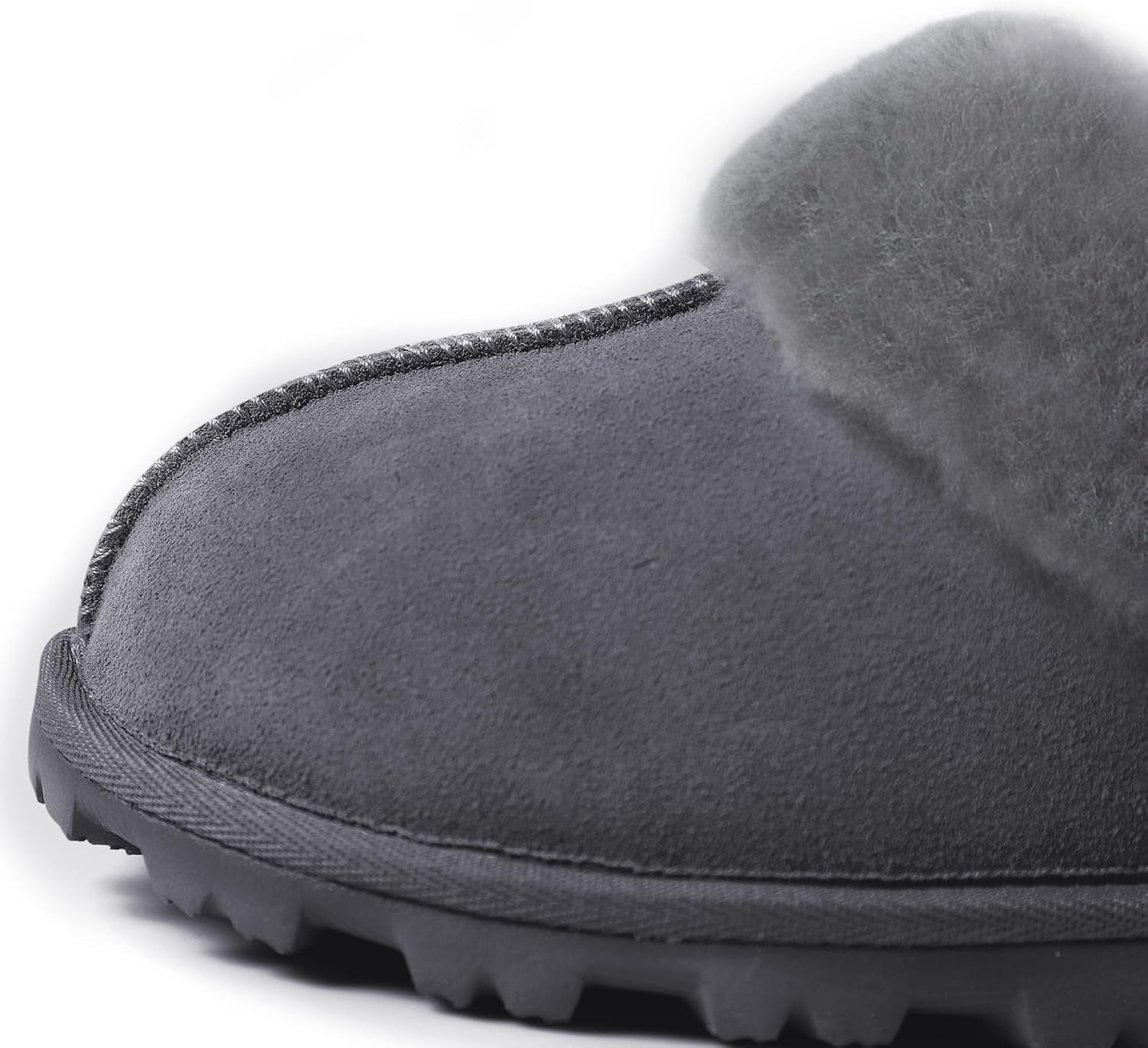 Genuine Australian Sheepskin Women Slippers, Water-Resistant Warm and Fluffy Outdoor House Slippers for Women